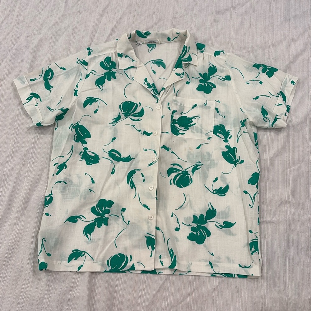 Vintage Alfred Dunner Floral Button Down Shirt